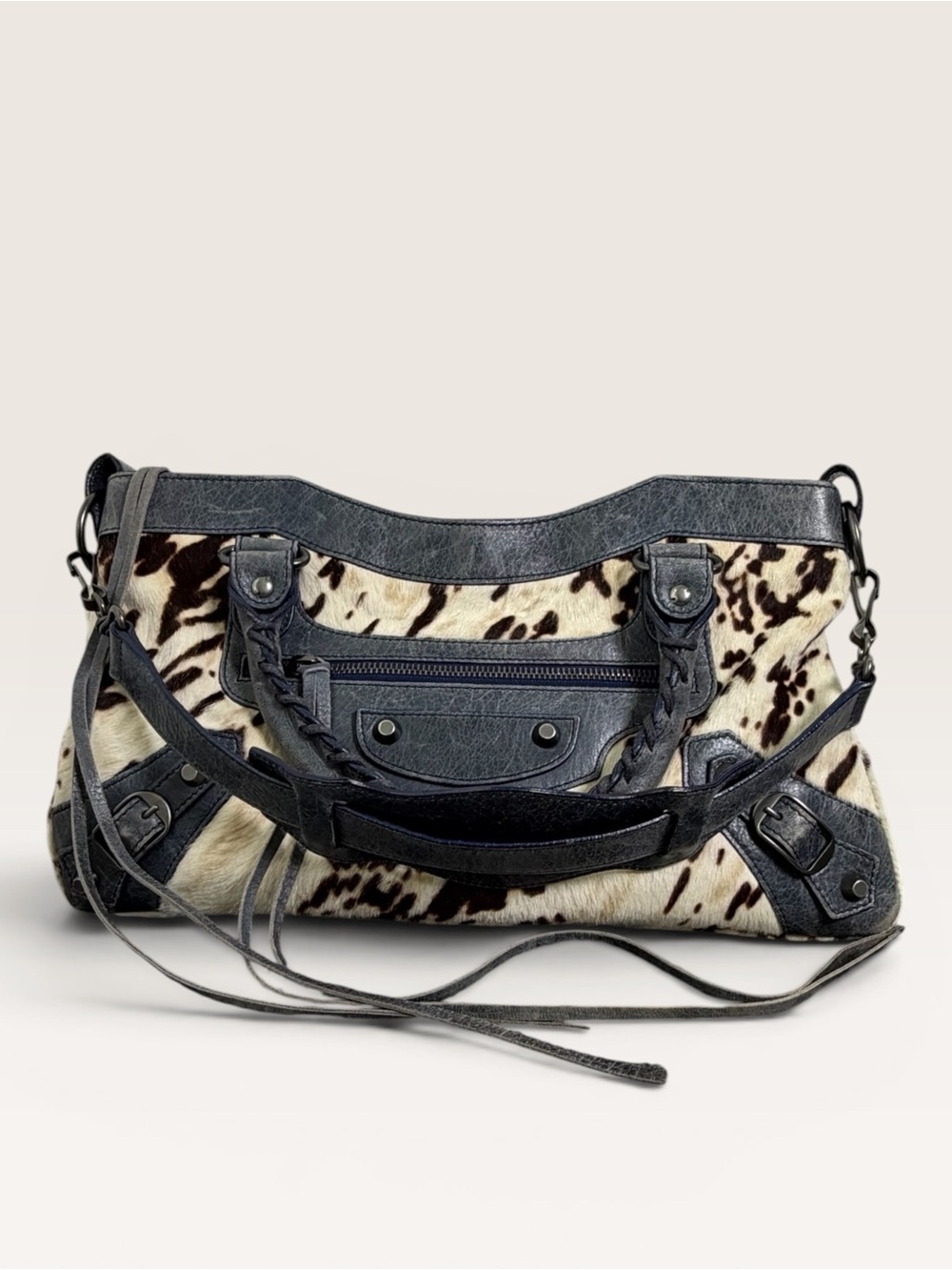 Balenciaga Pony Hair First Bag Moto Y2K City Style - Picture 2 of 8